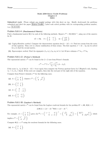 Name Class Time Math 2250 Extra Credit Problems Chapter 8