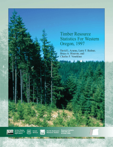 Timber Resource Statistics For Western Oregon, 1997 L. Azuma, Larry F. Bednar,