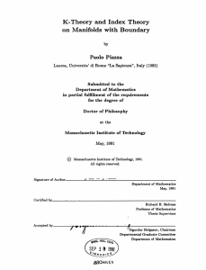 K-Theory and Index  Theory on  Manifolds with  Boundary