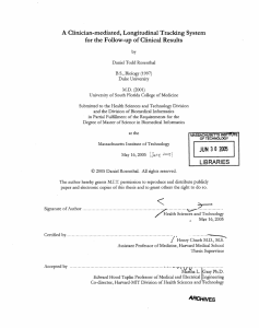 A Clinician-mediated,  Longitudinal  Tracking System