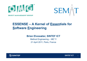 ESSENSE – A Kernel of Essentials for Software Engineering