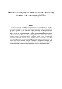 Do democracies provide better education? Revisiting the democracy–human capital link