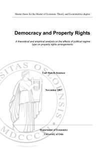Democracy and Property Rights