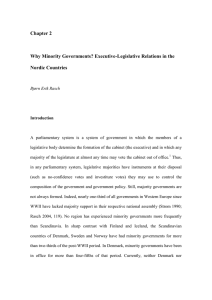 Chapter 2  Why Minority Governments? Executive-Legislative Relations in the Nordic Countries