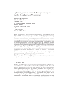 Optimizing Sensor Network Reprogramming via In-situ Reconfigurable Components