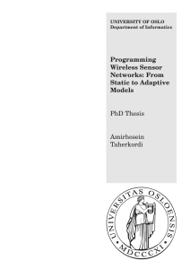Programming Wireless Sensor Networks: From Static to Adaptive