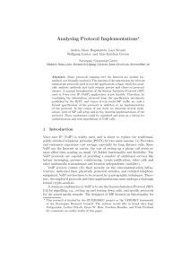 Analysing Protocol Implementations Anders Moen Hagalisletto, Lars Strand,