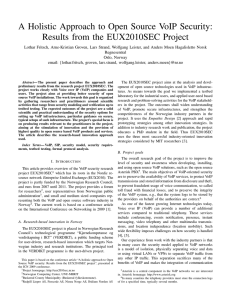 A Holistic Approach to Open Source VoIP Security: