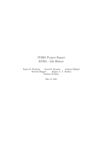 IT2901 Project Report RNHA - Life History