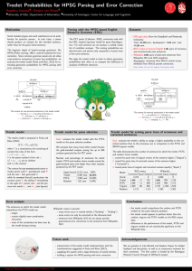 Treelet Probabilities for HPSG Parsing and Error Correction Angelina Ivanova