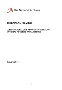 TRIENNIAL REVIEW  ORD CHANCELLOR’S ADVISORY COUNCIL ON L