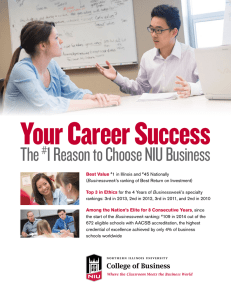 Your Career Success The 1 Reason to Choose NIU Business #