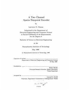 Spatio-Temporal Encoder A  Two  Channel