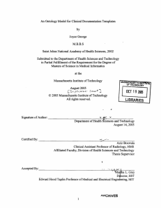 An Ontology Model for Clinical Documentation Templates by