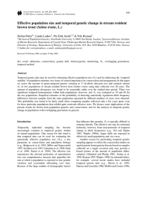 Effective population size and temporal genetic change in stream resident