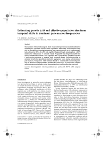 Estimating genetic drift and effective population size from