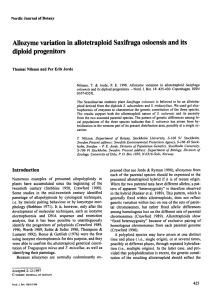 AUozyme variation in allotetraploid Saxifraga osloensis and its diploid progenitors