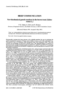 BRIEF COMMUNICATION L.) New biochemical genetic markers in the brown trout (Salmo