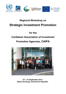 Strategic Investment Promotion  CAIPA Regional Workshop on