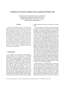 Verification of Concurrent Objects with Asynchronous Method Calls