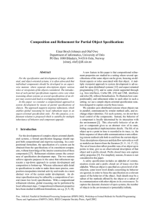 Composition and Refinement for Partial Object Specifications