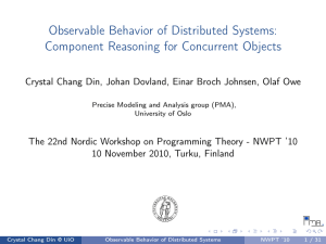 Observable Behavior of Distributed Systems: Component Reasoning for Concurrent Objects