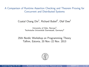 A Comparison of Runtime Assertion Checking and Theorem Proving for