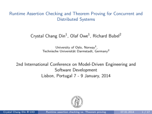 Runtime Assertion Checking and Theorem Proving for Concurrent and Distributed Systems