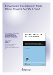 Concentration Fluctuations in Smoke Plumes Released Near the Ground