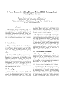 A Novel Ternary Switching Element Using CMOS Recharge Semi Floating-Gate Devices