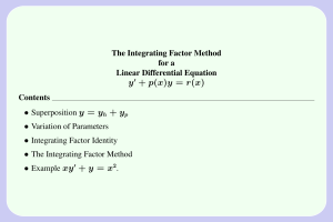 y + p(x)y = r(x) • y = y