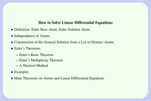 How to Solve Linear Differential Equations •