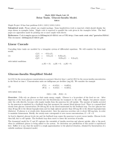 Brine Tanks. Glucose-Insulin Model.