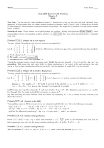 Name Class Time Math 2250 Extra Credit Problems Chapter 5