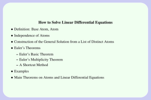 How to Solve Linear Differential Equations •
