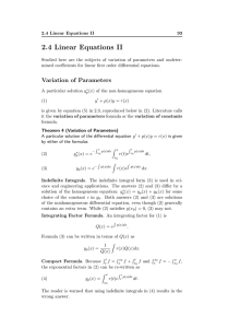 2.4 Linear Equations II