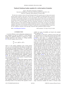 Nonlocal Ginzburg-Landau equation for cortical pattern formation 兲