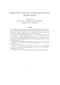 Sample Path Properties of Anisotropic Gaussian Random Fields Yimin Xiao