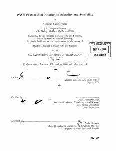 PASS:  Protocols  for  Alternative  Sexuality ... Gemma  Shusterman