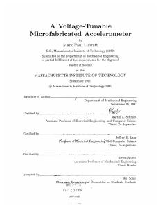 A  Voltage-Tunable Microfabricated  Accelerometer Mark  Paul  Lubratt