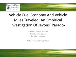 Vehicle Fuel Economy And Vehicle Miles Traveled: An Empirical