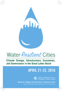 APRIL 21-22, 2016 Climate Change, Infrastructure, Economies,