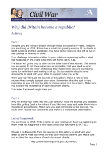 Why did Britain become a republic? Activity Part 1