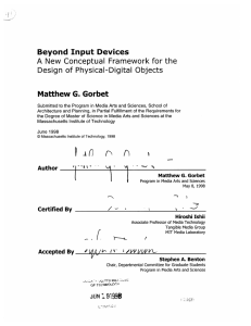 Beyond  Input Devices Design  of Physical-Digital  Objects