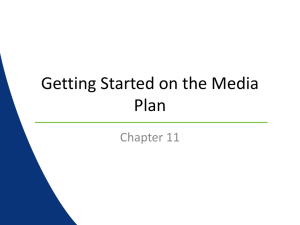 Getting Started on the Media Plan Chapter 11