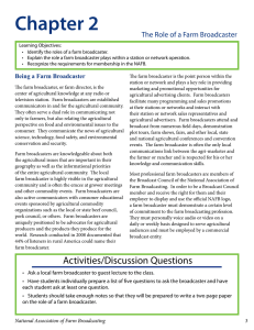 Chapter 2 The Role of a Farm Broadcaster