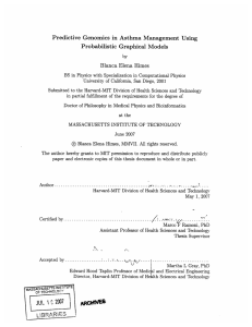 Predictive  Genomics  in  Asthma  Management ... Probabilistic  Graphical  Models Blanca  Elena  Himes