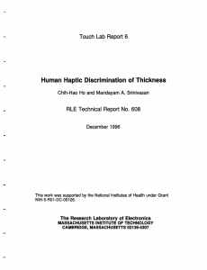 Human  Haptic  Discrimination  of Thickness