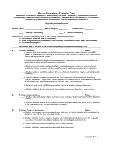 Therapy Competency Evaluation Form