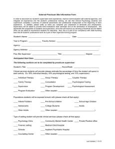 External Practicum Site Information Form